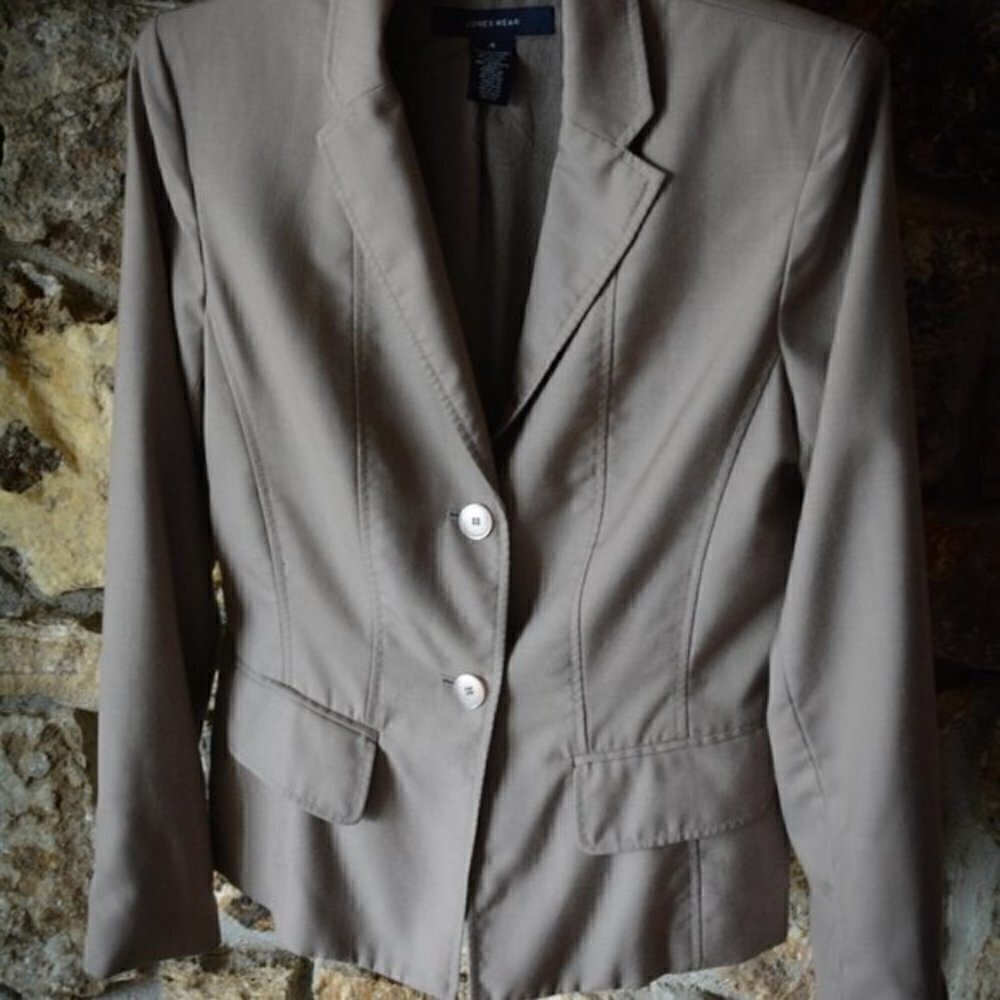 Jones Wear jacket size 4 tan blazer career core - Picture 7 of 10